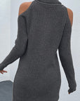 Hope Horizon Dark Gray Black Turtleneck Sweater Dress