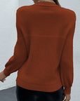 Hope Horizon Brown Essence Pearls Beaded Sweater