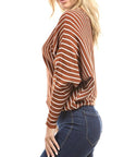 Hope Horizon Brown Stripe Sweater