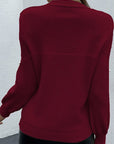 Hope Horizon Red Essence Pearls Beaded Sweater