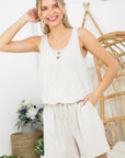 e Luna PLUS Washed Comfy Terry Romper