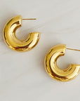 Polished Hollow Daily Hoop Earrings