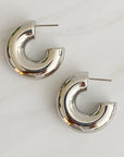 Polished Hollow Daily Hoop Earrings