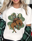 Lucky Bronco St. Patrick's Day Unisex Short Sleeve Graphic Tee