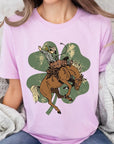 Lucky Bronco St. Patrick's Day Unisex Short Sleeve Graphic Tee