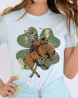 Lucky Bronco St. Patrick's Day Unisex Short Sleeve Graphic Tee