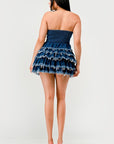 Athina Denim Delight Tiered Ruffle Dress