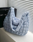 Layla Puff Quilting Texture Shoulder Tote Bag