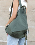 Kai Asymmetric Canvas Backpack