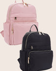 Blush or Black Lux Backpack with Gold Zipper Bag