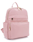 Blush or Black Lux Backpack with Gold Zipper Bag