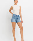 VERVET by Flying Monkey High Rise Side Slit A Line Shorts