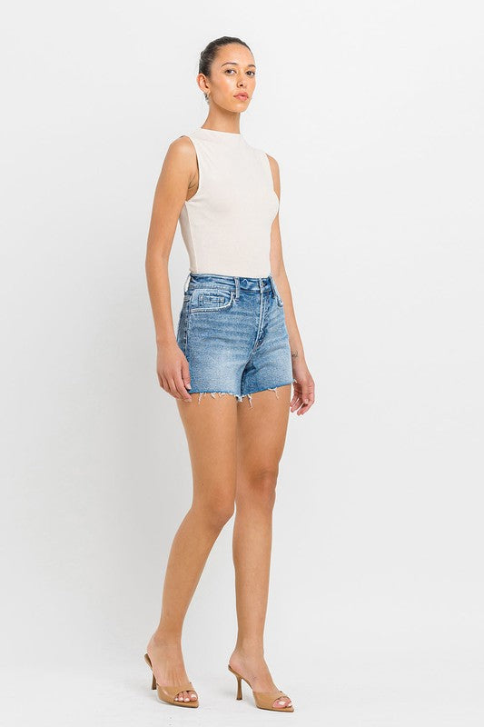 VERVET by Flying Monkey High Rise Side Slit A Line Shorts