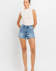 VERVET by Flying Monkey High Rise Side Slit A Line Shorts