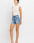 VERVET by Flying Monkey High Rise Side Slit A Line Shorts