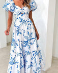 Puff Sleeve Maxi Dress