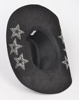 Hotfix Studded Star Iconic Sueded Cowboy Hat