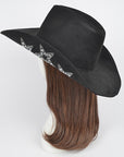 Hotfix Studded Star Iconic Sueded Cowboy Hat