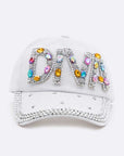 DIVA Crystal Embellished Denim Cap