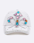 DIVA Crystal Embellished Denim Cap