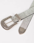 Plus Size Rhinestone Western Engraved Buckle Belt