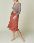 Fabina Bamboo Flared Mid Length Skirt