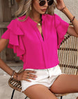 Ruffled Sleeve Blouse