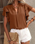 Ruffled Sleeve Blouse