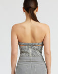 Emory Park Striped Twill Tube Top