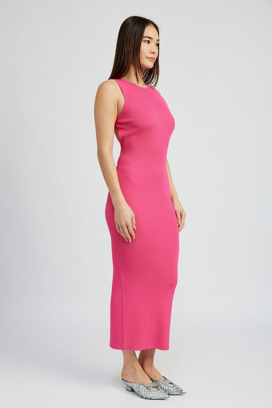 Emory Park Open Back Maxi Knit Dress