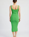 Emory Park Scoop Neck Ribbed Midi Dress