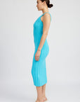 Emory Park Scoop Neck Ribbed Midi Dress