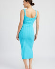 Emory Park Scoop Neck Ribbed Midi Dress