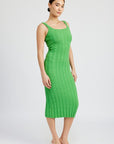 Emory Park Scoop Neck Ribbed Midi Dress