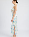 Emory Park Floral Slip Dress with Lace Detail