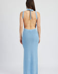 Emory Park Halter Neck Maxi Dress with Open Back