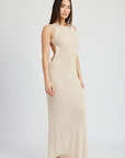 Emory Park Halter Neck Maxi Dress with Open Back