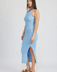 Emory Park High Slit Tank Midi Dress