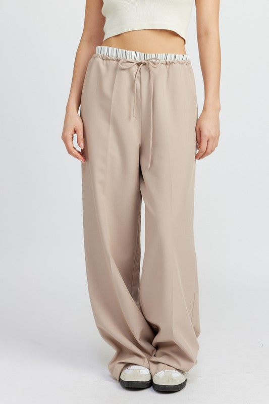 Emory Park Double Waist Straight Leg Pants