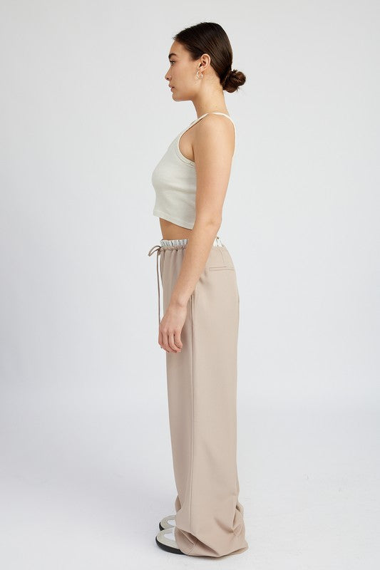 Emory Park Double Waist Straight Leg Pants