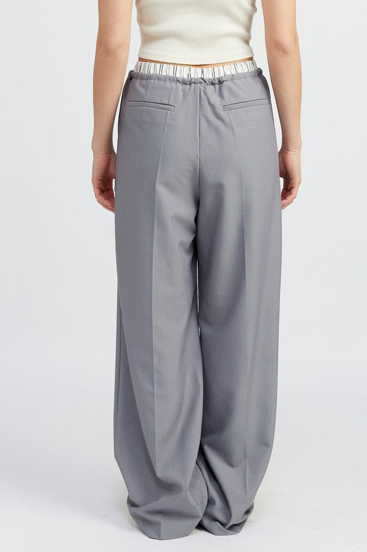 Emory Park Double Waist Straight Leg Pants