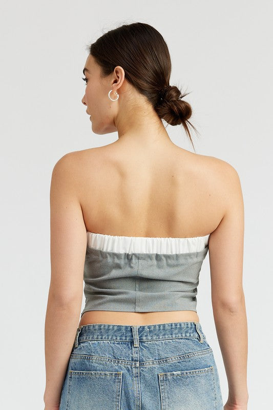 Emory Park Contrasted Tube Top