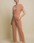 Love Tree V-Neck Pocketed Jumpsuit