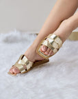 Gia Slip On Metallic Fashion Sandals