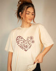 Floral Wildflower Heart Graphic Tee