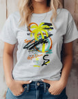 Graffiti Summer Beach Graphic Tee