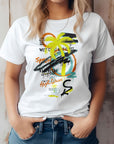 Graffiti Summer Beach Graphic Tee