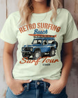 Retro Surfing Long Beach Graphic Tee