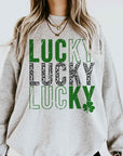 Lucky St. Patrick's Clover Oversized Sweatshirt