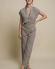 Love Tree V-Neck Pocketed Jumpsuit